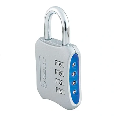 Image de Master Lock 653EURD Cadenas à Combinaison avec Corp en Zinc, Couleur Aléatoire, 8,6 x 5 1,5 cm