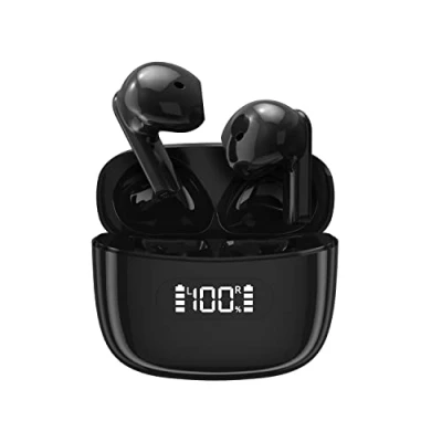 Image de Ecouteurs Bluetooth sans Fil, Le Ecouteur Fil IPX7 Étanches, 5.2, Contrôle Tactile, Microphones Intégrés, 30 Heures Durée de Lecture, pour iOS et Android Telephone