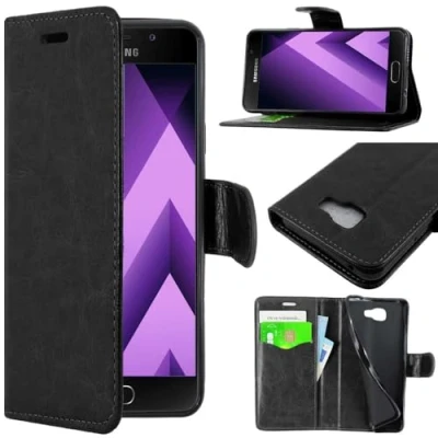 Image de ebestStar Coque Compatible avec Samsung A3 2017 Galaxy SM A320F Etui PU Cuir Housse Portefeuille Porte Cartes Support Stand, Noir [Appareil: 135.4 x 66.2 7.9mm, 4.7&#039;&#039;]