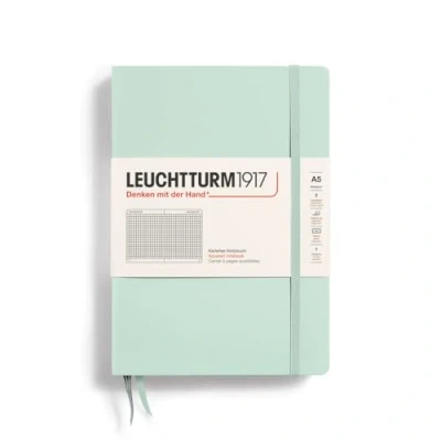 Image de LEUCHTTURM1917 367261 Carnet de notes Medium (A5), Couverture rigide, 251 pages numérotées, Mint Green, Quadrillé