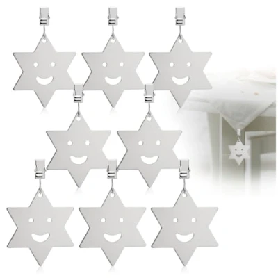Image de com four® 8X Poids de Nappe en Acier Inoxydable Pinces à env. 40g chacun