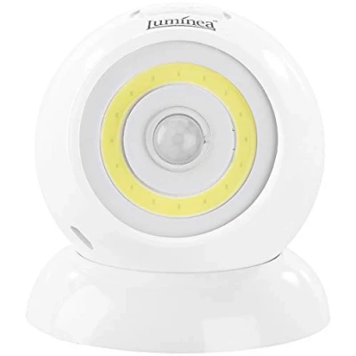 Image de Lampe murale sans fil Luminea WL 420 Blanc LED COB 200 lm Détecteur de mouvement PIR