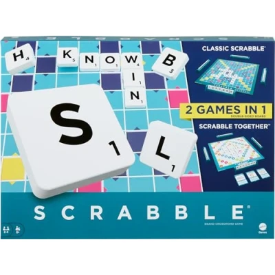 Image de Mattel Games Scrabble 2 in 1, Version: Anglais, HWD43