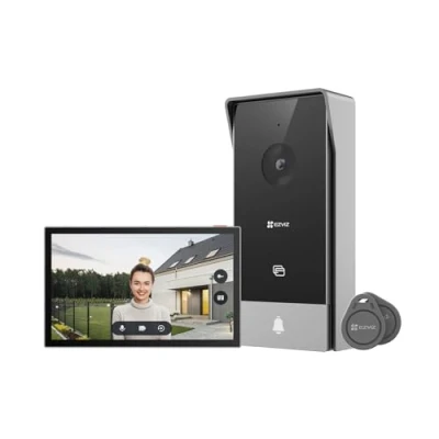 Image de EZVIZ HP5 Interphone Vidéo WiFi Système d&#039;Interphone 1080P, Moniteur Tactile couleur 7&quot;, Sonnette à 2 Fils, Déverrouillage Distance, Audio Bidirectionnel, Vision Nocturne, Design Fin