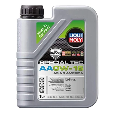Image de Liqui Moly Special Tec AA 0W 16 1I Huile moteur 21326 TOYOTA: Yaris III 3/5 portes, C HR, RAV4 V, SUZUKI: SWIFT 5, Ignis III, Jimny IV SUV