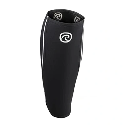 Image de Rehband Manchon de mollet/tibia en néoprène, bandage compression pour le mollet et tibia, protection tibia les soulevés terre crossfit, Couleur:Noir, Taille:L