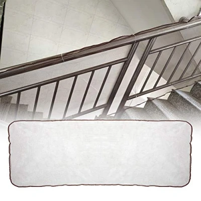 Image de Balcon Filet de sécurité, 2 mètres Sécurité pour enfant escalier Garde rampes durable enfants escaliers intérieurs Rails Cribs Balcon(café)