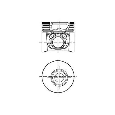 Image de NÜRAL 87 122208 00 Piston 95 avec canal de refroidissement, porte segment, pour bielle trapézoïdale PEUGEOT: Boxer Van, Minibus