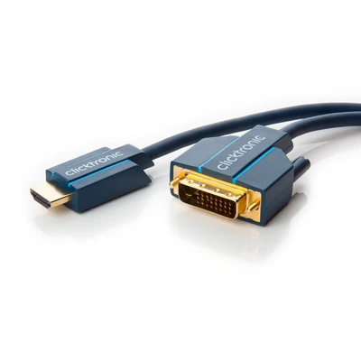 Image de Goobay Kabel / Adapter 3 m HDMI Type A (Standard) DVI D Bleu Neuf