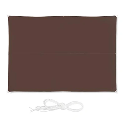 Image de Relaxdays Voile d’ombrage Rectangle diffuseur d’Ombre Protection Soleil Balcon Jardin UV 3 x 4 m imperméable, Marron