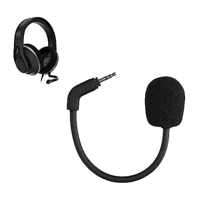 Image de kwmobile Microphone de remplacement compatible avec TurtleBeach Recon 500 Micro rechange pour casque audio gaming noir