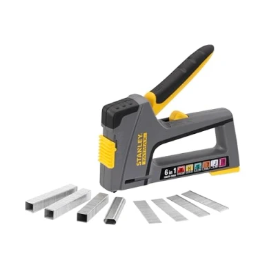 Image de Stanley Fmht6 70868 Tr75 Agrafeuse 6 en 1 Gamme Fatmax Compacte Chargement des Agrafes Facile Corps Abs Renforce Intensité Variable Poignée Soft Grip Acceptes Formats d&#039;Agrafes