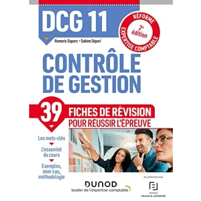 Image de DCG 11 Contrôle de gestion Fiches révision 2e éd.: Réforme Expertise comptable Livre d’occasion Correct