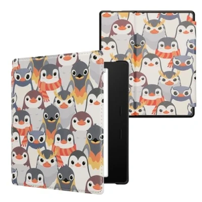 Image de kwmobile Étui Compatible avec Amazon Kindle Oasis 10. Generation Coque à Rabat magnétique Tablette eReader Similicuir Gris Jaune Marron
