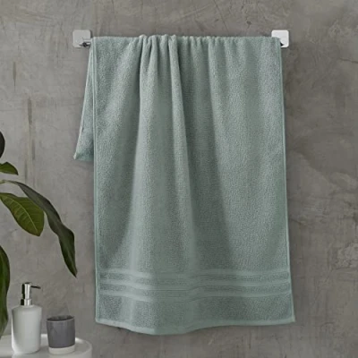 Image de Catherine Lansfield Zero Twist Drap de Bain en Coton Doux et Absorbant Vert Sauge