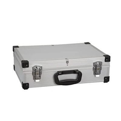 Image de ALUTEC mallette à outils (mallette en cadre aluminium, dimensions internes 410x280x120 mm, avec des compartiments variables, plateau d&#039;outils amovible, coins renforcés) 61000