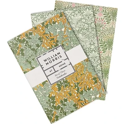 Image de Heathcote &amp; Ivory William Morris At Home Useful Beautiful Lot de 3 carnets A5 Vert FG6851