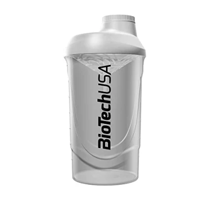 Image de BioTechUSA Wave shaker Bouteille 100% étanche Mélange amélioré Durable et sûr Sans BPA, 600 ml, Transparent