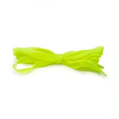 Image de The Glowhouse Lacets plats unisexes fluo unis, jaune, Taille unique