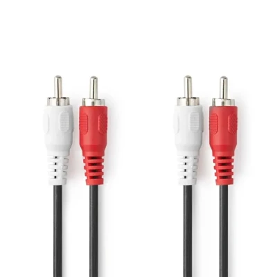 Image de Nedis CAGL24200BK15 câble audio 1,5 m 2 x RCA Noir Neuf