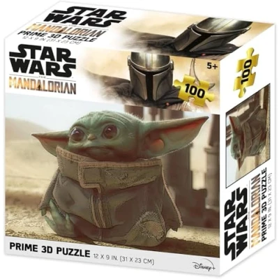 Image de Prime 3D Mandalorien Yoda 100 pièces Taille du Paquet : 15 x 5 cm The Mandalorian Grogu Puzzle lenticulaire Assis, ID13845, Multicolore