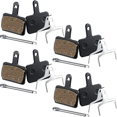 Image de Zonon 4 Paires Plaquettes de Frein à Disque Vélo Compatibles avec Shimano TRP Tektro Deore Br M575 M525 M515 T675 M505 M495 M486 M485 M475 M447 M446 M445 M416 (Plaquettes en Résine)