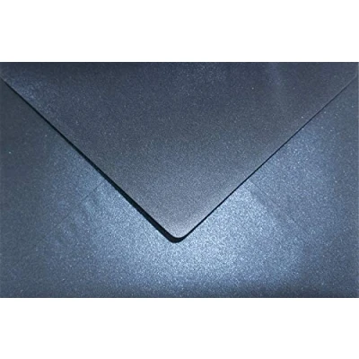 Image de Netuno 100 enveloppes bleues foncées nacrées C5 162x229mm Aster Metallic Queens Blue rabat pointu grandes brillantes métallisées pour invitations mariage cartes de vœux Noël