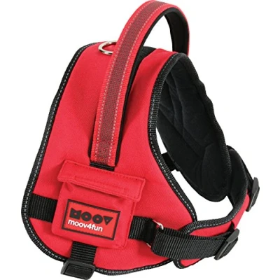 Image de Zolux Moov Harnais Confort Réglable Réflectif pour Chien Coloris Rouge Tour de Cou 57 à 70 cm/Tour Poitrine 76 96 cm Taille XL