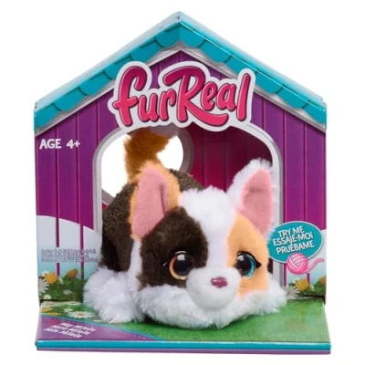 Image de Just Play Mini Chaton interactif de FurReal, Petit Chat en Peluche avec mouvements, Animaux Peluche, Jouets pour Enfants 4 Ans et Plus