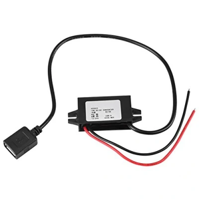 Image de adaptateur d&#039;alimentation 12V / 24V vers USB 5V 3A, régulateur de convertisseur abaisseur, abaisseur tension continu régulateur,