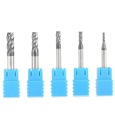 Image de 5 pcs Fraise en carbure de tungstène à 4 dents rotative CNC Accessoires pour fraises queue