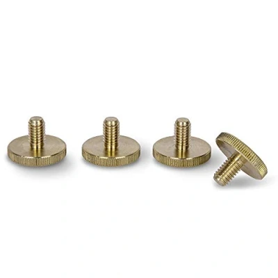 Image de PrecisionGeek vis à oreilles en laiton grande tête moletée de 20 mm diamètre, M6 x 10 Jeu 4
