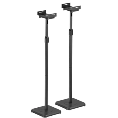 Image de my wall HS34L Lot de 2 Supports d&#039;enceintes réglables en Hauteur, Hauteur continu (85,8 à 112,8 cm), rotatifs et inclinables, compatibles universelles, pour boîtes jusqu&#039;à 5 kg,
