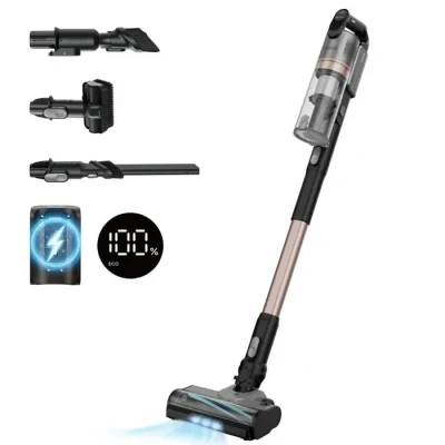 Image de Levoit Aspirateur sans fil LVAC 300 PLUS avec une brosse anti emmêlement, moteur de 240W et tête flexible à 180. Neuf