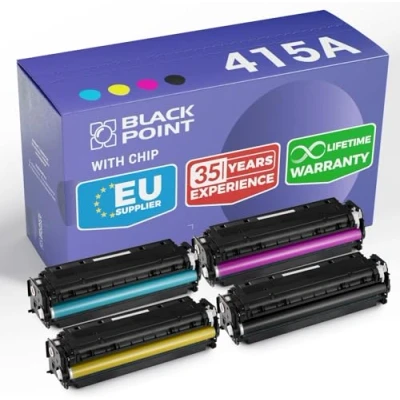 Image de BLACK POINT [avec Puce Lot de 4 Cartouches Toner pour HP 415A 415X W2030A W2031A W2032A W2033A Color Laserjet Pro MFP M479fdw M454dn M454dw M479dw M479fdn M479fnw M480f