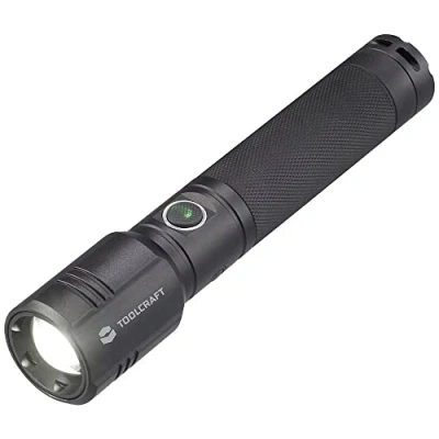 Image de TOOLCRAFT LED SMD Lampe de Poche réglable, avec Interface USB, Mode Stroboscope à Batterie 1000 LM 194 g