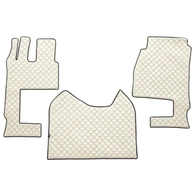 Image de F CORE FL04 CHAMP Ensemble de tapis sol Similicuir avant 3 blanc ivoire