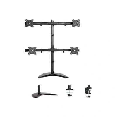 Image de SUPPORT 4 MONITEURS DE BUREAU NOIR
