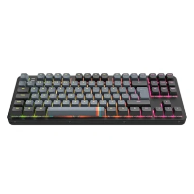 Image de Dark Project ALU87A MIDNIGHT Clavier de jeu mécanique ISO multilingue Hot Swap Commutateurs graissés à vitesse zircon G3MS Stabilisateurs Montage sur joint flexible Aluminium
