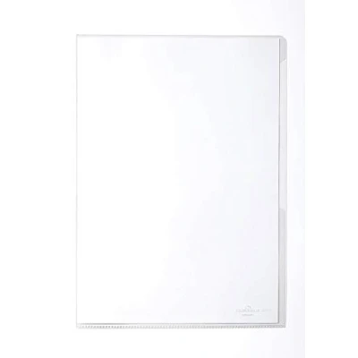 Image de Durable 231319 Pochette Coin pour Document Format A4 Polypro lisse épaisseur 0,12mm Transparent Sachet de 10