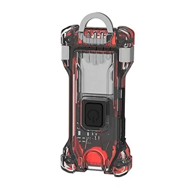 Image de Armytek Zippy WR Kit prolongé de lampe poche porte clés blanc froid et rouge rechargeable par USB Mini frontale Keychain Lumière (Red Ruby)