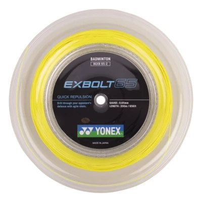 Image de YONEX BG EXBOLT 65 Bobine de corde badminton Jaune 200 m