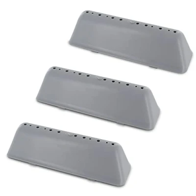 Image de DL pro Lot de 3 nervures tambour 18 x 5,5 5 cm Pour Bauknecht Whirlpool 480111104079 Indesit C00311134 Robuste Avec 13 trous Gris machine à laver