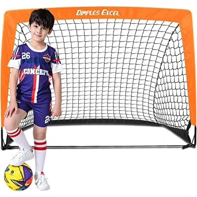 Image de Dimples Excel But de Football Filet pour Jardin Extérieur Entraînement Les Amateurs (4&#039;x3&#039; Orange)