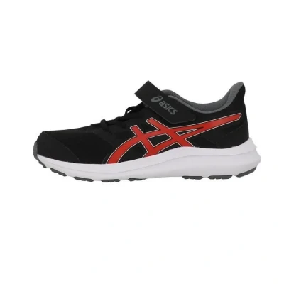 Image de Asics JOLT 4 Unisex Chaussures de running neutres pour enfants, Taille: 27, Black/fiery red Tissu / matière synthétique