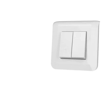 Image de Legrand Double interrupteur ou va et vient Mosaic 10A blanc complet avec plaque fixation à vis