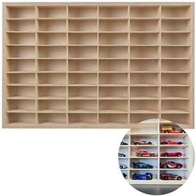 Image de Kruzzel 21997 vitrine de collection en bois 54 compartiments