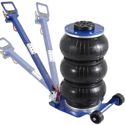 Image de VEVOR Cric Pneumatique 3 T Plage 140 450 mm de Levage 0,8 1,0 MPa avec Coussins d’Air Poignée Ajustable Bleue Rapide pour Réparation Entretien Voiture SUV Atelier Garage