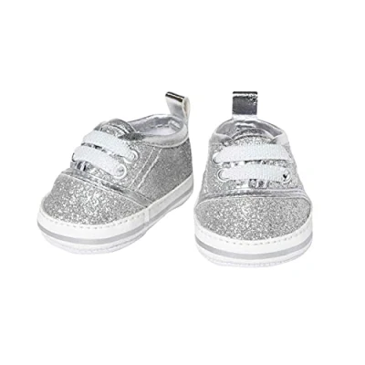 Image de Heless Baskets à Paillettes pour poupées argentées 30 34 cm Chaussures Fantaisie Effet wow Occasions spéciales, 1471