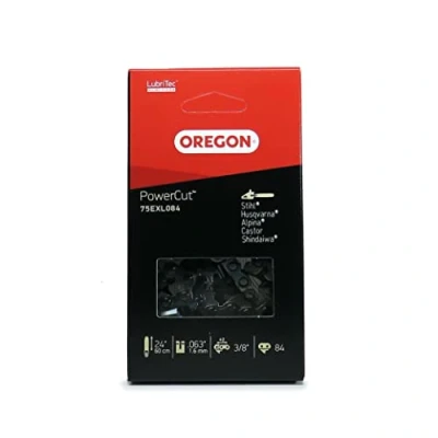 Image de OREGON 75EXL Chaîne de Tronçonneuse PowerCut pour Tronçonneuses 50 à 100cc, 84 Maillons d&#039;Entraînement, Pas 3/8&quot;, Calibre 1,6 mm, Compatible avec les Stihl